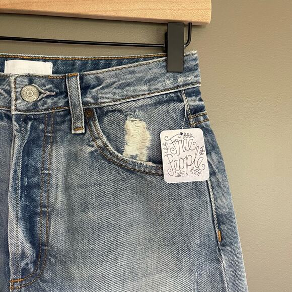 NWT‎ Boyish The Corey High Rise Rigid Denim Skirt in Dr. Strangelove Sz 26 Blue - Picture 7 of 16